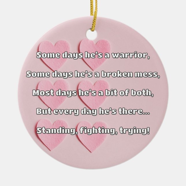 Empath Strength Positive Quote Encouragement  Ceramic Ornament (Front)