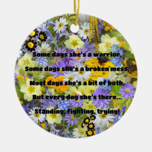 Empath Strength Positive Quote Encouragement  Ceramic Ornament