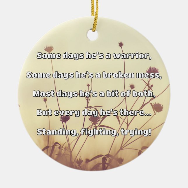 Empath Strength Positive Quote Encouragement  Ceramic Ornament (Front)