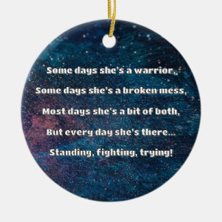 Empath Strength Positive Quote Encouragement  Ceramic Ornament