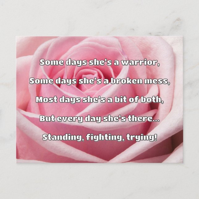 Empath Strength Positive Quote Encouragement  Postcard (Front)