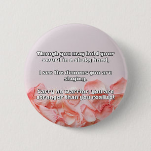 Empath Warrior Positive Quote Encouragement 6 Cm Round Badge