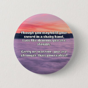 Empath Warrior Positive Quote Encouragement 6 Cm Round Badge