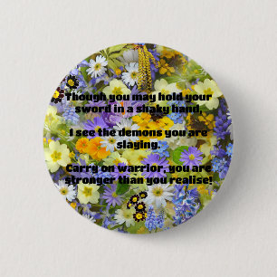 Empath Warrior Positive Quote Encouragement 6 Cm Round Badge