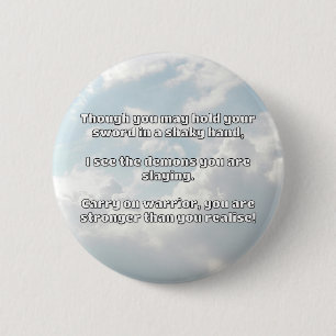 Empath Warrior Positive Quote Encouragement 6 Cm Round Badge