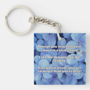 Empath Warrior Positive Quote Encouragement Key Ring