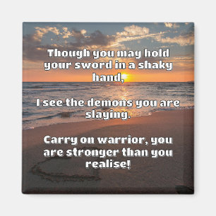 Empath Warrior Positive Quote Encouragement Magnet