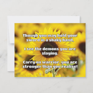 Empath Warrior Positive Quote Encouragement Postcard
