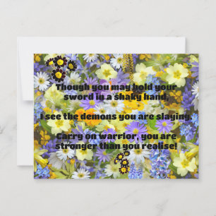 Empath Warrior Positive Quote Encouragement Postcard