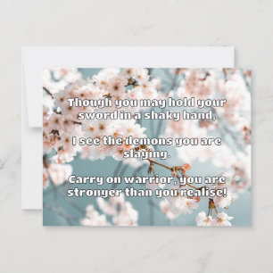Empath Warrior Positive Quote Encouragement Postcard