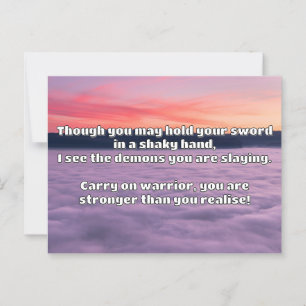 Empath Warrior Positive Quote Encouragement Postcard