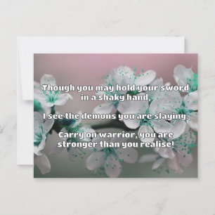 Empath Warrior Positive Quote Encouragement Postcard
