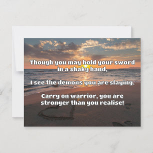 Empath Warrior Positive Quote Encouragement Postcard