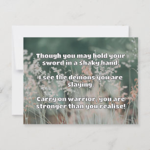 Empath Warrior Positive Quote Encouragement Postcard