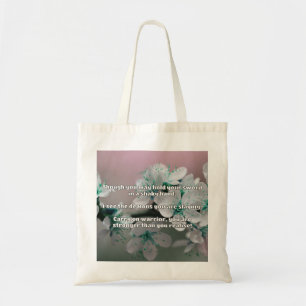 Empath Warrior Positive Quote Encouragement Tote Bag