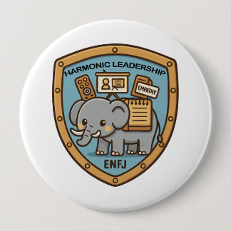 Empathy Elephant – Harmonic Leadership 10 Cm Round Badge