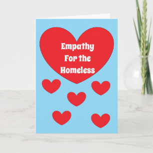 Empathy for Homeless People:  Light Blue & Red Card