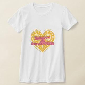 Empathy is My Superpower Pink on Yellow T-Shirt