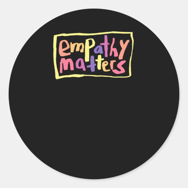 Empathy S Sticker1  Classic Round Sticker (Front)