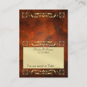 Emperior Amber Folding Table Placecard