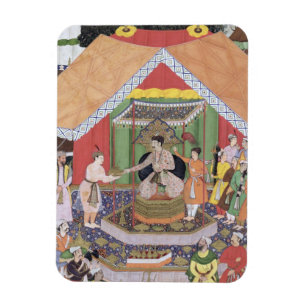 Emperor Akbar (r.1556-1605) entertained by his fos Magnet