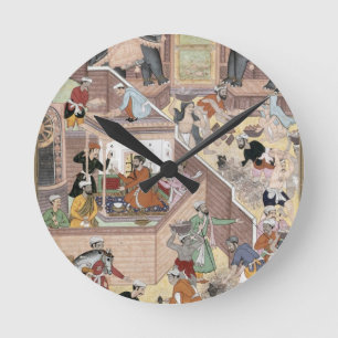 Emperor Akbar (r.1556-1605) inspecting the buildin Round Clock