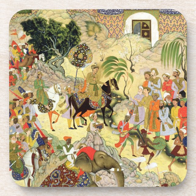 Emperor Akbar's triumphant entry into Surat, from Coaster (Front)