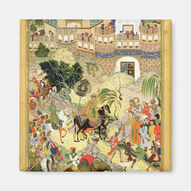 Emperor Akbar's triumphant entry into Surat, from Magnet (Front)
