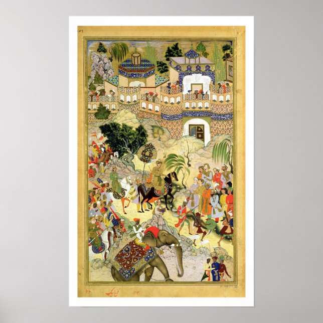 Emperor Akbar's triumphant entry into Surat, from Poster (Front)