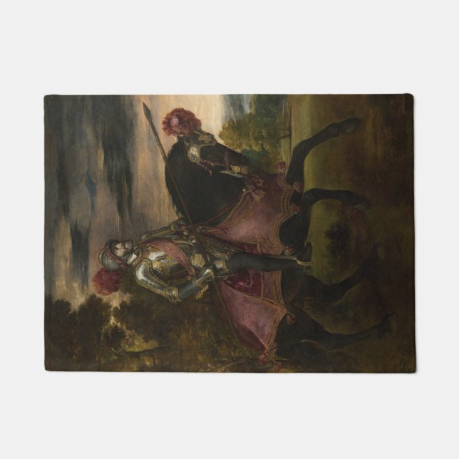 Emperor Charles V on Horseback (by Titian) Doormat (Front)