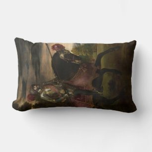 Emperor Charles V on Horseback (by Titian) Lumbar Cushion