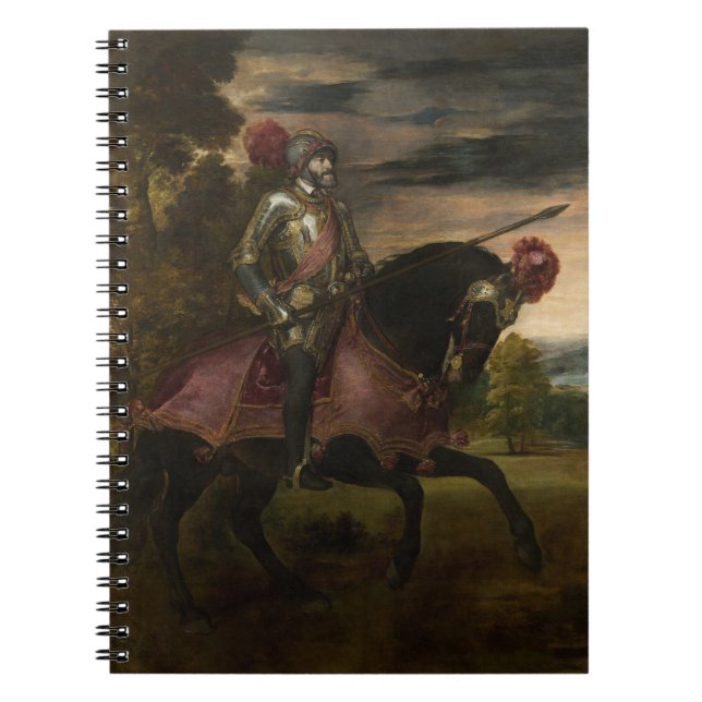 Emperor Charles V on Horseback (by Titian) Notebook (Front)