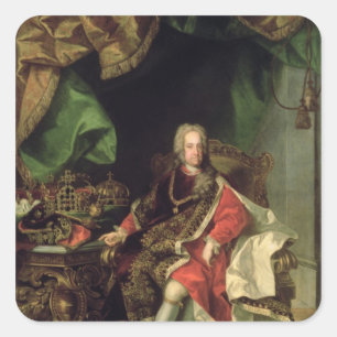 Emperor Charles VI , c.1730, Square Sticker