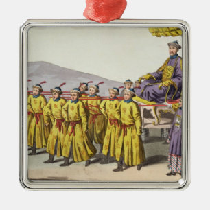 Emperor Ch'ien Lung carried in Triumph, plate 18 f Metal Tree Decoration