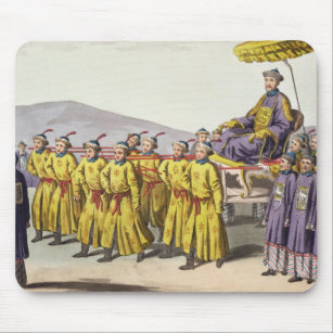 Emperor Ch'ien Lung carried in Triumph, plate 18 f Mouse Pad