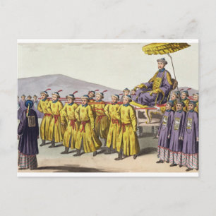Emperor Ch'ien Lung carried in Triumph, plate 18 f Postcard