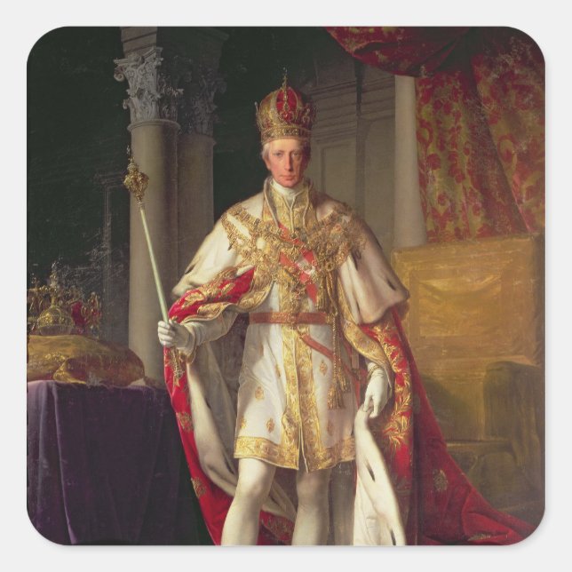 Emperor Franz II of Austria Square Sticker (Front)
