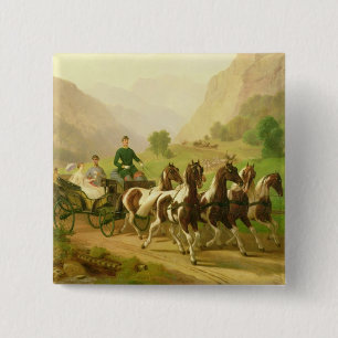 Emperor Franz Joseph I of Austria 15 Cm Square Badge