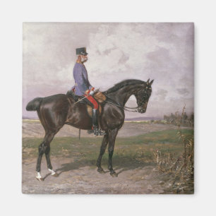 Emperor Franz Joseph I on his Austrian horse Magnet