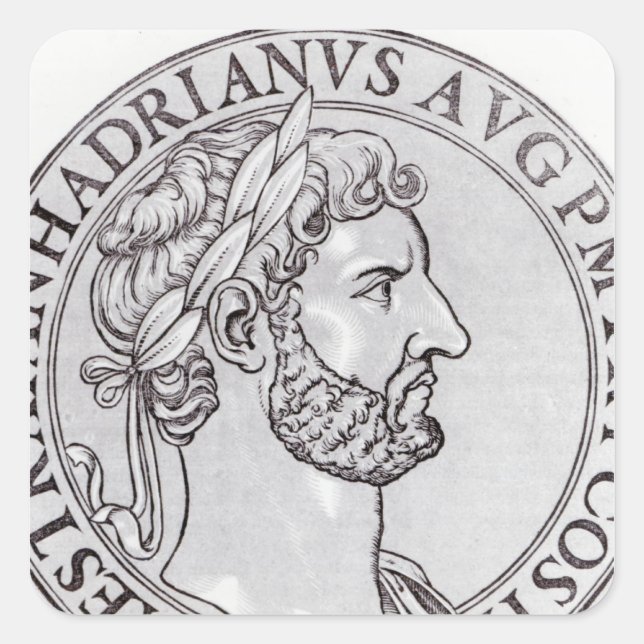 Emperor Hadrian Square Sticker (Front)