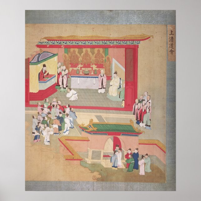 Emperor Hui Tsung  practising with the Buddhist Poster (Front)