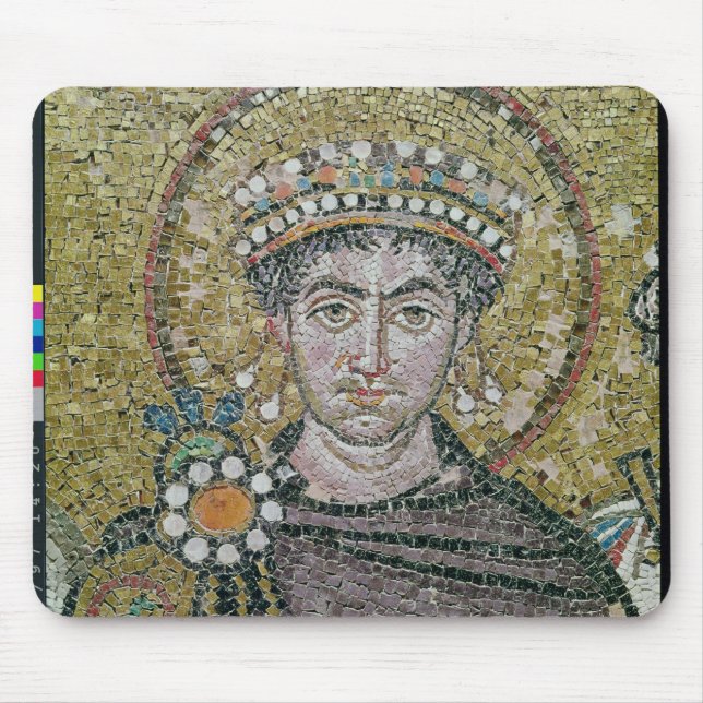Emperor Justinian I  c.547 AD Mouse Pad (Front)