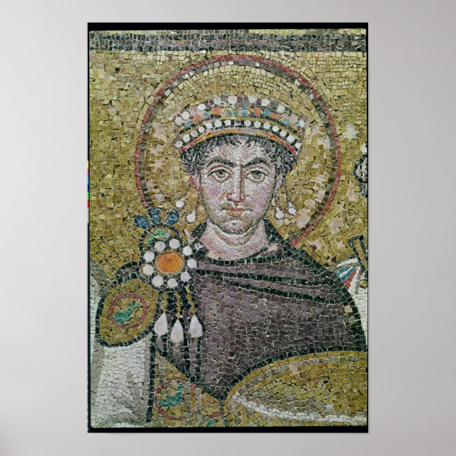 Emperor Justinian I  c.547 AD Poster (Front)