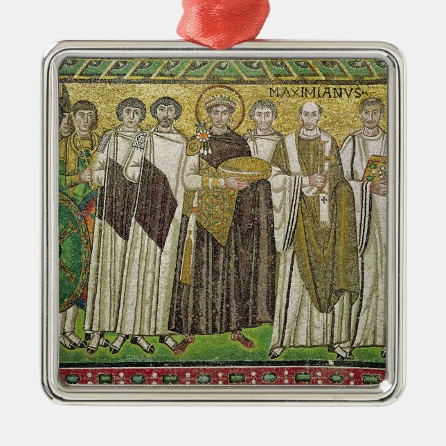 Emperor Justinian I Metal Ornament (Front)