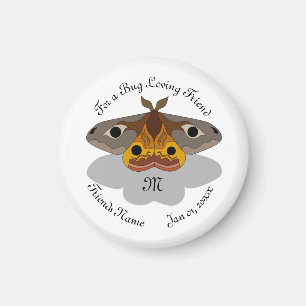 Emperor,moth,monogram,flying,wings,shadow,twin+ser Magnet