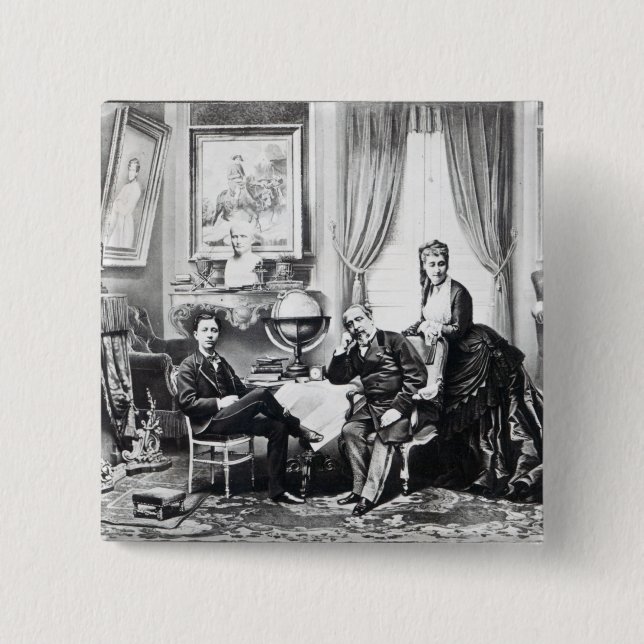 Emperor Napoleon III 15 Cm Square Badge (Front)