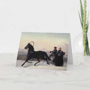 Emperor Nicholas I  Driving in a Sleigh Holiday Card