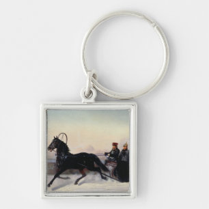 Emperor Nicholas I  Driving in a Sleigh Key Ring