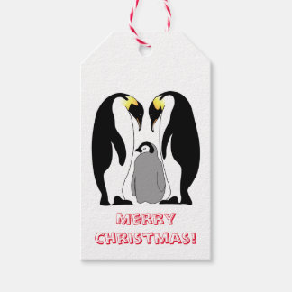 Emperor Penguin and chick Gift Tags