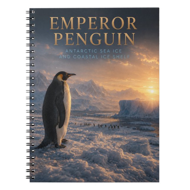 Emperor Penguin Antarctic Ice ANIMALS Notebook (Front)